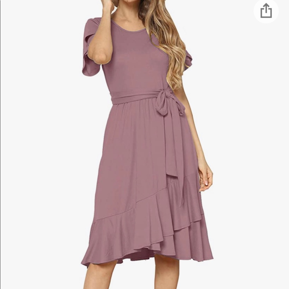 Casual, Flowy, Short sleeve MIDI dress